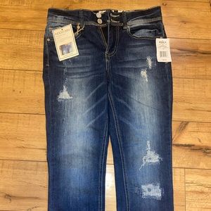 Indigo rein mid rise jeans